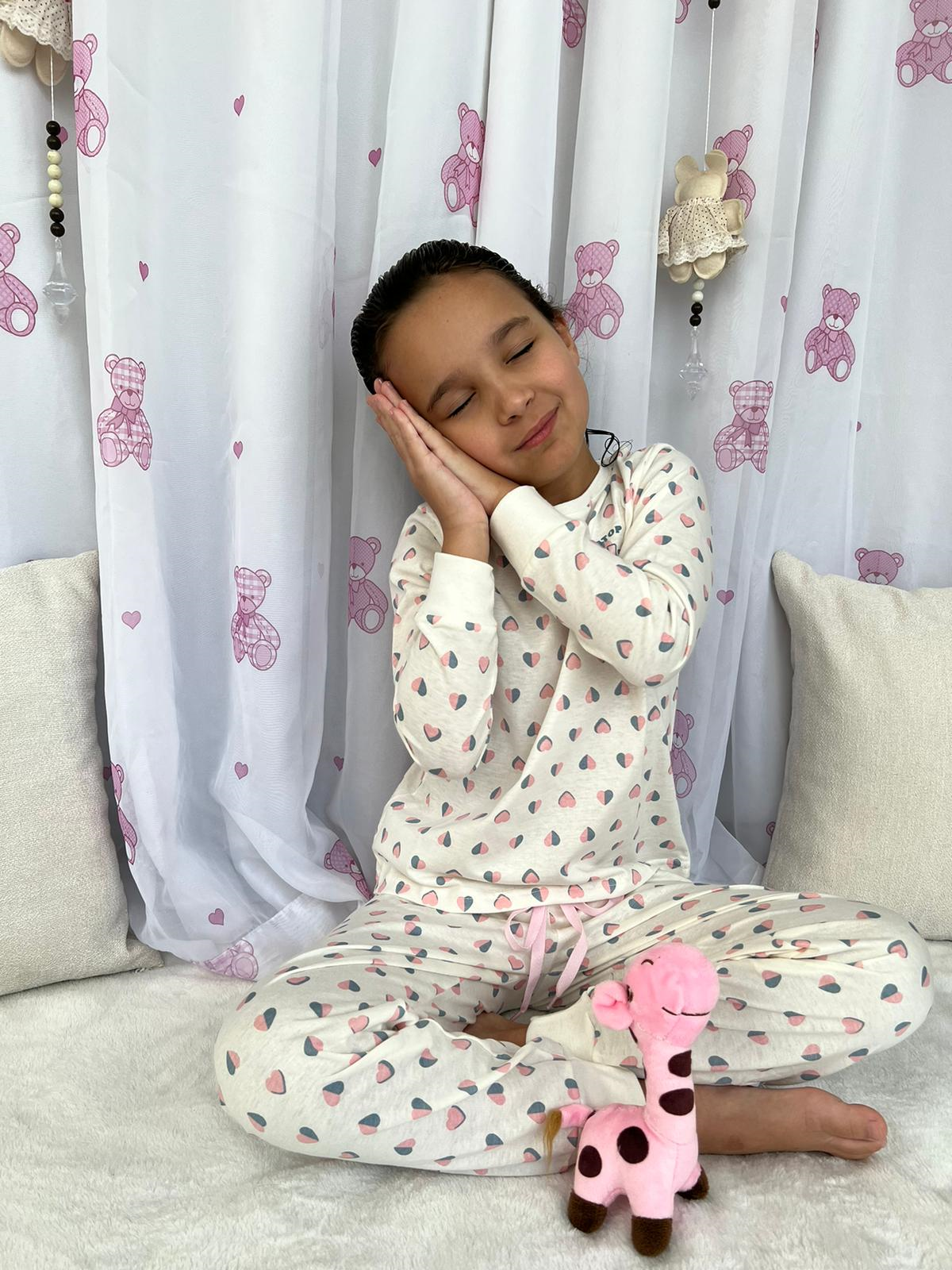 03 pijama coracao menina inverno com punho