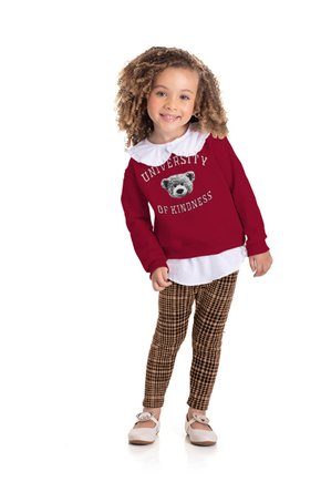 01 conjunto blusao com estampa e legging