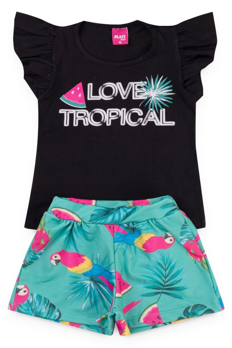 conjunto infantil love tropical mafi kids 1799