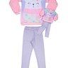 01 conjunto urso com legging menina e boneca
