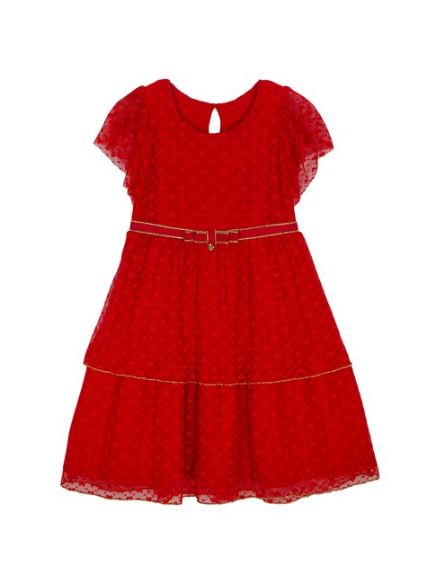 02 vestido em tule rendado menina e boneca