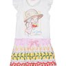 01 conjunto blusa e shorts fruits menina e boneca