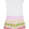03 conjunto blusa e shorts fruits menina e boneca